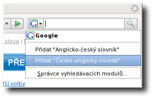 Přidání vyhledávacího modulu pro anglicko-český a česko-anglický slovník